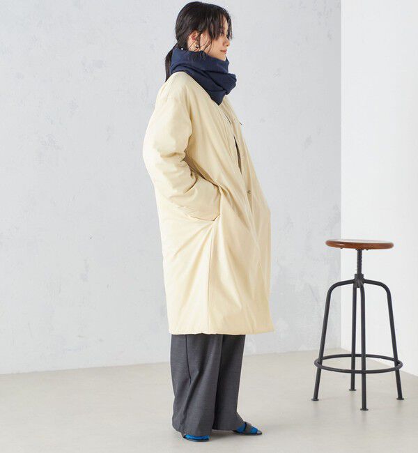 SHIPS for women「〈手洗い可能 / 撥水加工〉リバーシブル ノーカラー コート ◇」|ノーカラーコート|