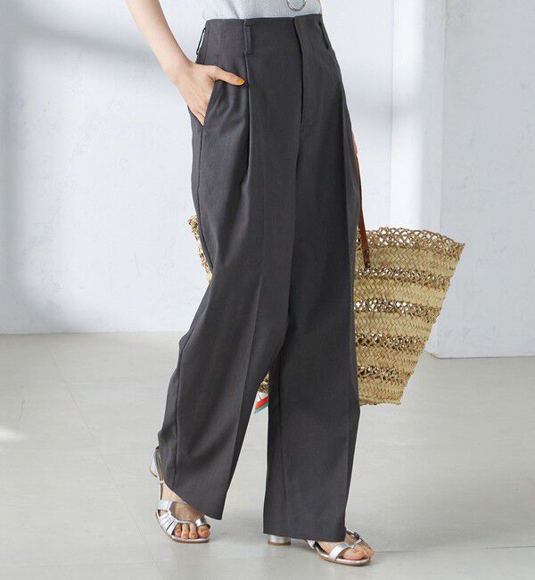 SHIPS for women「〈手洗い可能 〉ドライオックス フロント タック ストレート パンツ 25SS」|その他|