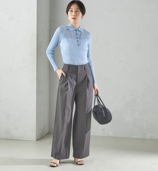 SHIPS for women「〈手洗い可能 〉ドライオックス フロント タック ストレート パンツ 25SS」|その他|