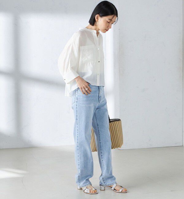 SHIPS for women「〈手洗い可能〉シルク混 シアー 羽織 シャツ」|シャツ・ブラウス|