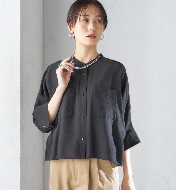 SHIPS for women「〈手洗い可能〉シルク混 シアー 羽織 シャツ」|シャツ・ブラウス|