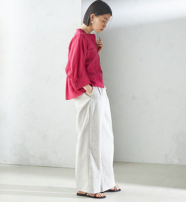 SHIPS for women「〈手洗い可能〉シルク混 シアー 羽織 シャツ」|シャツ・ブラウス|