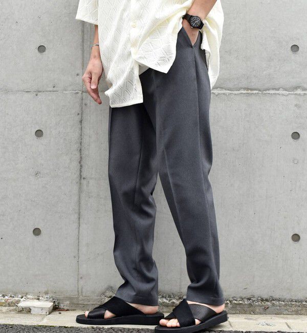 SHIPS any「SHIPS any: 〈洗濯機可能〉Reflax(R) リネンライク 1タック イージーパンツ◇」|スラックス|