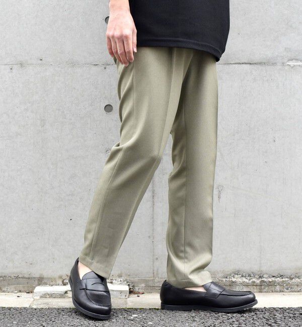 SHIPS any「SHIPS any: 〈洗濯機可能〉Reflax(R) リネンライク 1タック イージーパンツ◇」|スラックス|ライトグリーン