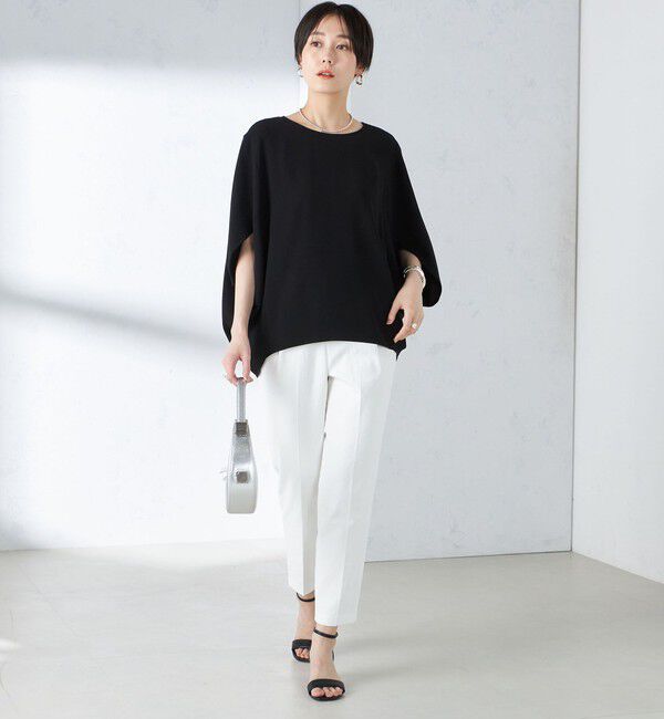 SHIPS for women「〈接触冷感 / 手洗い可能〉アセテート混 バック サテン ドルマン ブラウス」|シャツ・ブラウス|