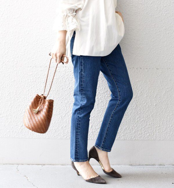 SHIPS for women「【WEB限定】スリム テーパード デニム （コバルトブルー・ダークブルー）」|デニム|