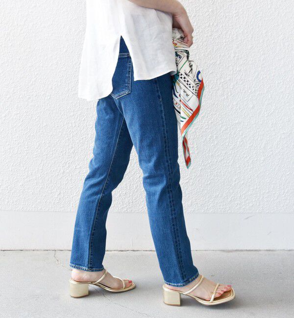 SHIPS for women「【WEB限定】スリム テーパード デニム （コバルトブルー・ダークブルー）」|デニム|