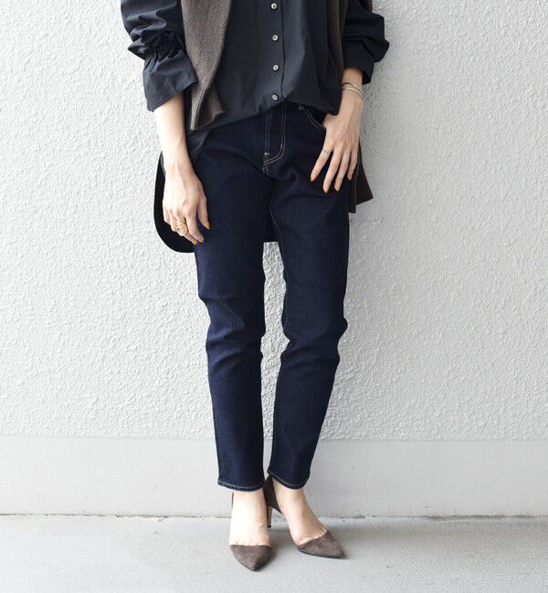 SHIPS for women「【WEB限定】スリム テーパード デニム （コバルトブルー・ダークブルー）」|デニム|ダークブルー
