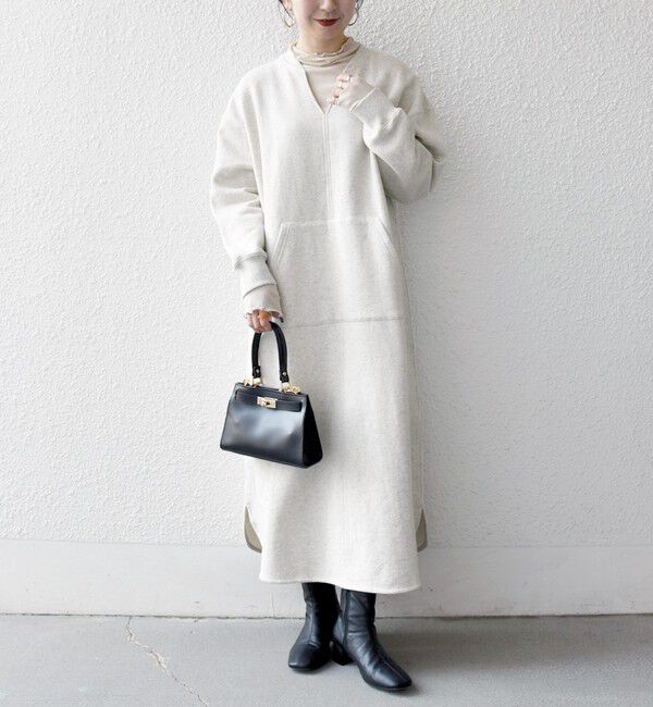 SHIPS any「【WEB限定】SHIPS any: USA コットン 裏起毛 ポケット スウェット ワンピース」|ワンピース|