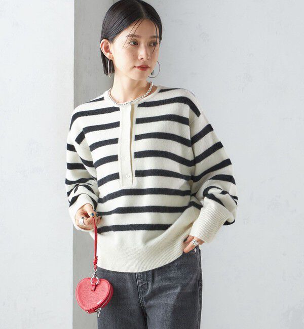 SHIPS for women「〈手洗い可能〉7G ウール カシミヤ ヘンリーネック 2WAY プルオーバー」|ニット・セーター|