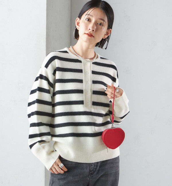 SHIPS for women「〈手洗い可能〉7G ウール カシミヤ ヘンリーネック 2WAY プルオーバー」|ニット・セーター|