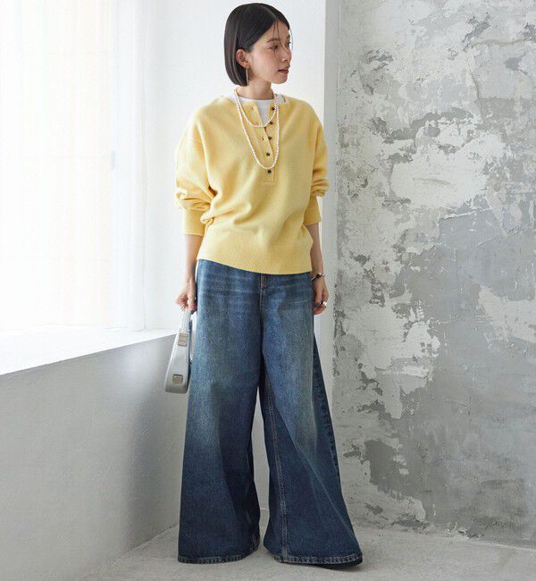 SHIPS for women「〈手洗い可能〉7G ウール カシミヤ ヘンリーネック 2WAY プルオーバー」|ニット・セーター|