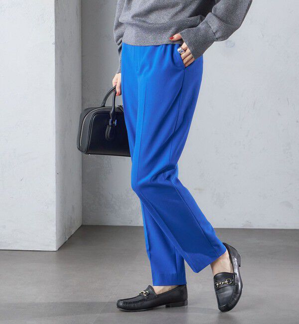 SHIPS for women「〈手洗い可能〉裏起毛 スリム テーパード パンツ」|その他|ブルー