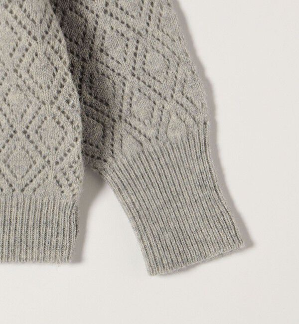 SHIPS any「SHIPS any:〈手洗い可能〉レース編み クルーネック ニット プルオーバー」|ニット・セーター|