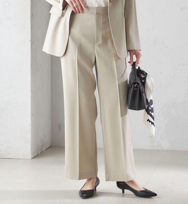 SHIPS for women「タキシード クロス ストレート パンツ」|スラックス|