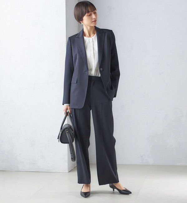 SHIPS for women「タキシード クロス ストレート パンツ」|スラックス|