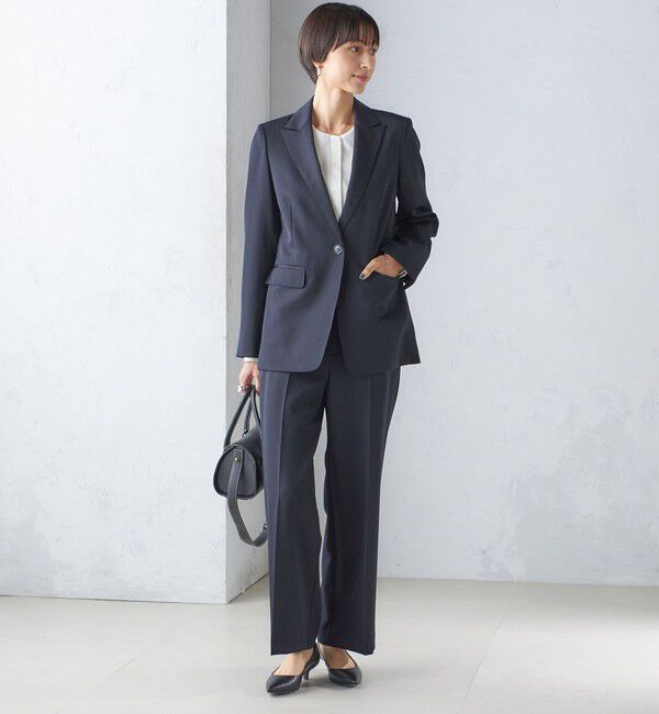 SHIPS for women「タキシード クロス ストレート パンツ」|スラックス|