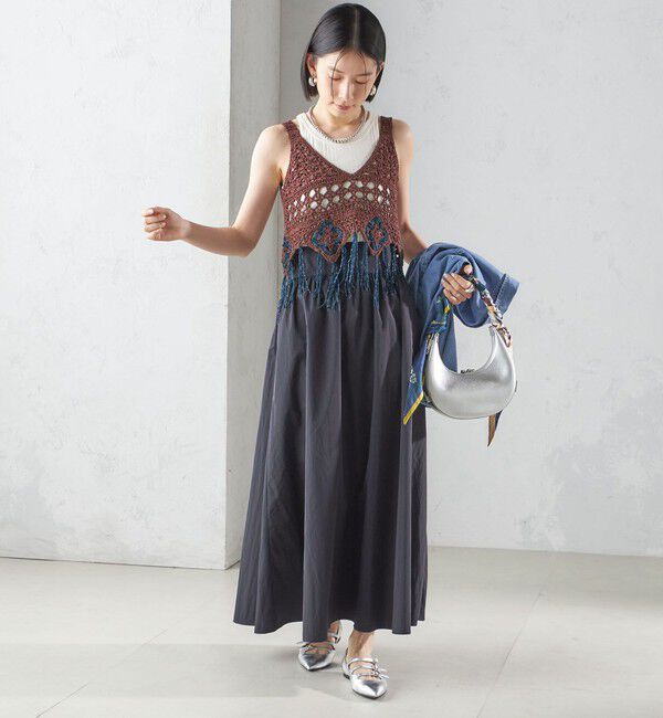 SHIPS for women「LOGAN KNITTING MILLS:〈手洗い可能〉モール ビスチェ」|ニット・セーター|