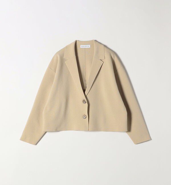 quaranciel「quaranciel:〈手洗い可能〉コンパクト ワイド テーラード ニット ジャケット」|テーラードジャケット|