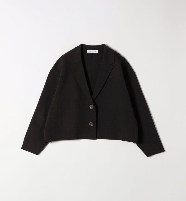 quaranciel「quaranciel:〈手洗い可能〉コンパクト ワイド テーラード ニット ジャケット」|テーラードジャケット|