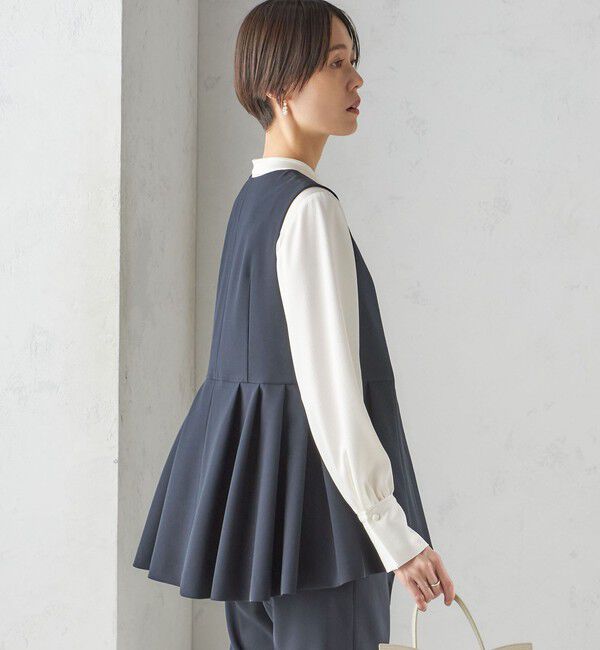 SHIPS for women「ダブル クロス ジレ （セレモニー対応可）」|ベスト・ジレ|