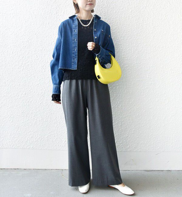 SHIPS for women「〈手洗い可能〉ラッセル レース クルーネック カットソー」|Tシャツ・カットソー|