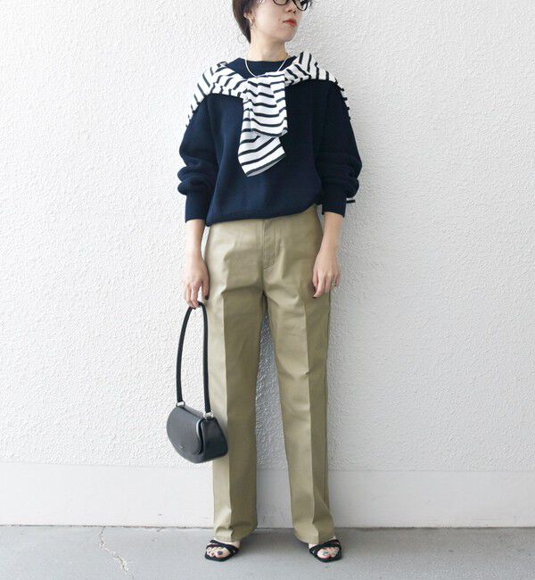 SHIPS any「SHIPS any:〈手洗い可能〉アゼ コンパクト クルーネック ニット プルオーバー」|ニット・セーター|