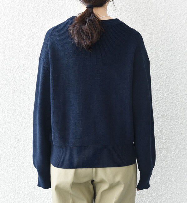 SHIPS any「SHIPS any:〈手洗い可能〉アゼ コンパクト クルーネック ニット プルオーバー」|ニット・セーター|