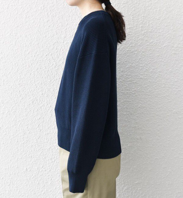 SHIPS any「SHIPS any:〈手洗い可能〉アゼ コンパクト クルーネック ニット プルオーバー」|ニット・セーター|