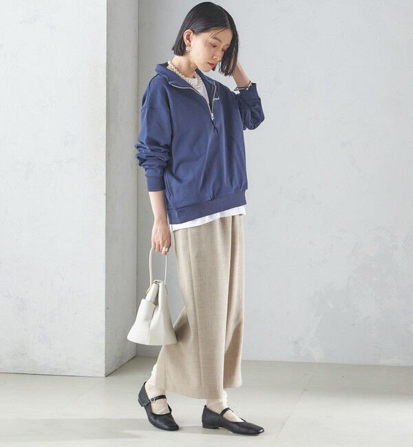 SHIPS for women「【SHIPS別注】LOGAN KNITTING MILLS: ハーフ ジップ プルオーバー」|スウェット・ジャージ|