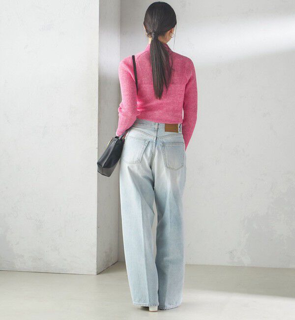 SHIPS for women「〈手洗い可能〉シアー リブ 長袖 ポロ ニット」|ニット・セーター|