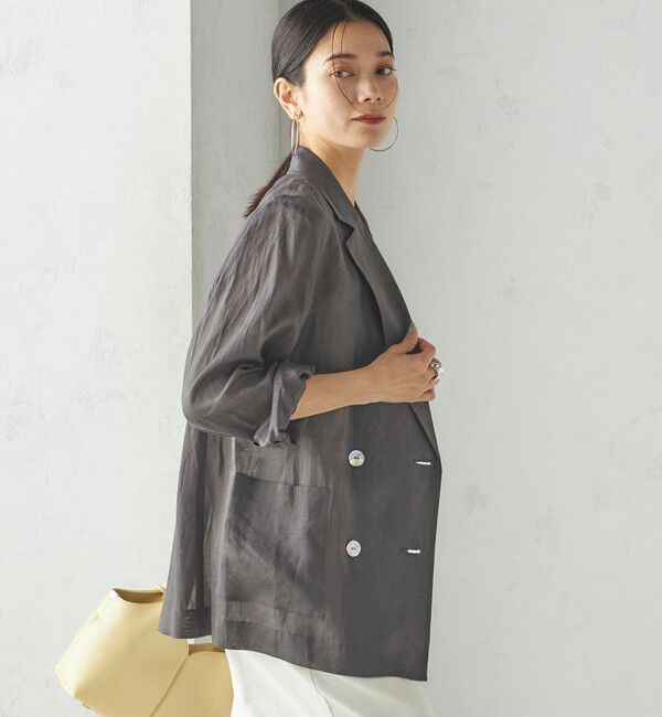 SHIPS for women「〈手洗い可能〉ラミー 4 シアー ジャケット」|テーラードジャケット|