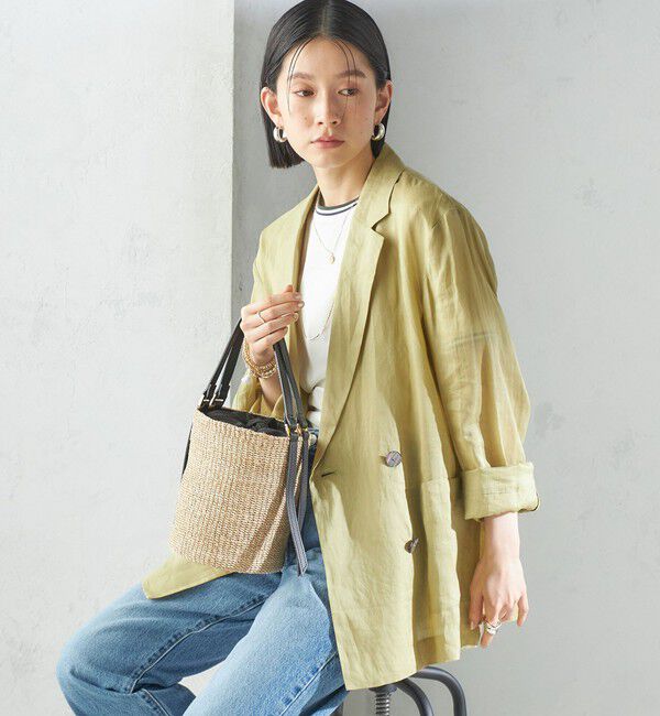 SHIPS for women「〈手洗い可能〉ラミー 4 シアー ジャケット」|テーラードジャケット|