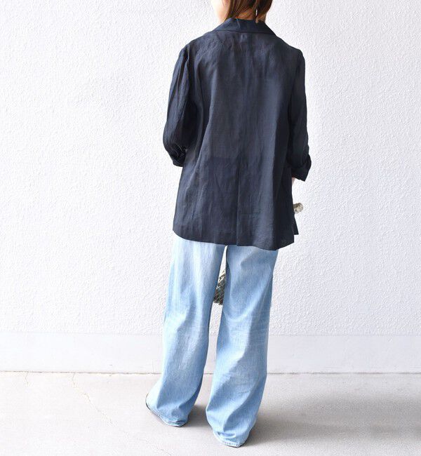 SHIPS for women「〈手洗い可能〉ラミー 4 シアー ジャケット」|テーラードジャケット|