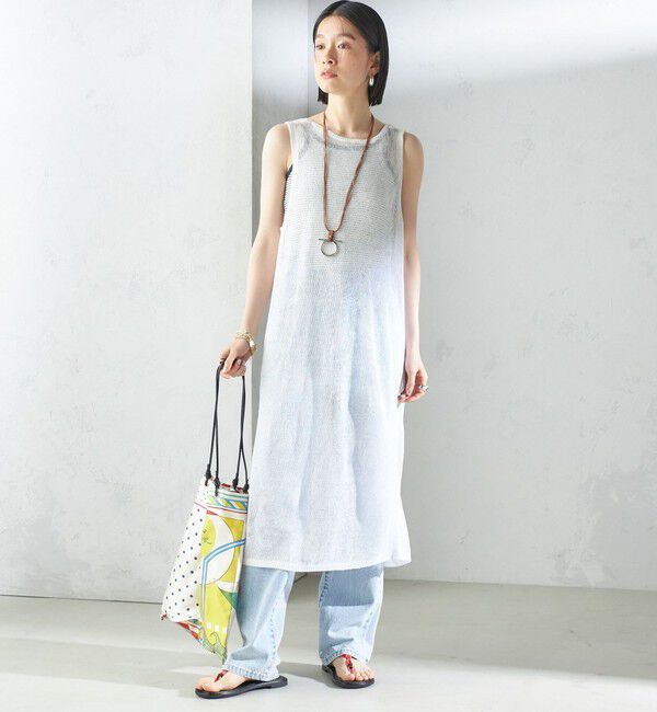 SHIPS for women「〈手洗い可能〉前後 2WAY イタリアン シアー リネン ワンピース」|ワンピース|