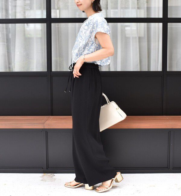 SHIPS for women「〈手洗い可能〉綿 ローン ボタニカル プリント フレンチ スリーブ ブラウス」|シャツ・ブラウス|