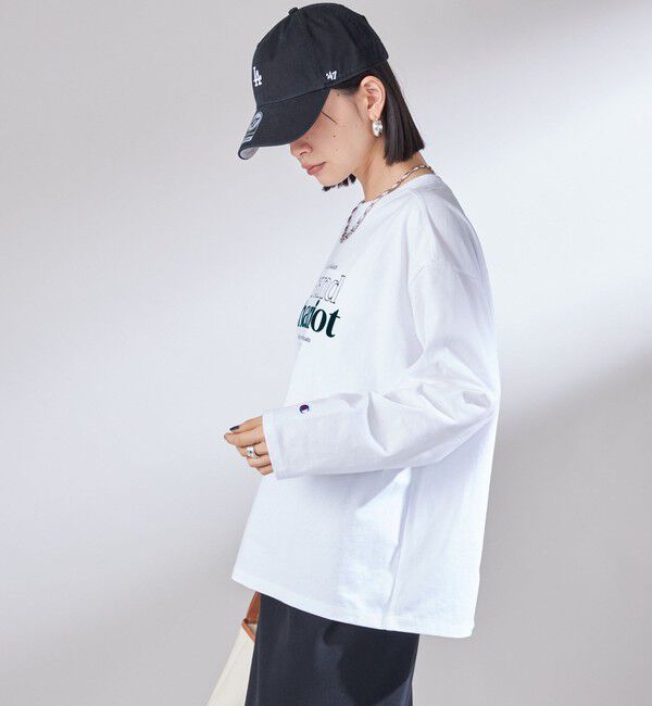 SHIPS for women「【SHIPS別注】Champion: プリント ロングスリーブ TEE」|Tシャツ・カットソー|