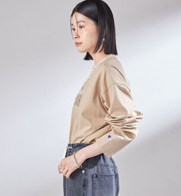 SHIPS for women「【SHIPS別注】Champion: プリント ロングスリーブ TEE」|Tシャツ・カットソー|