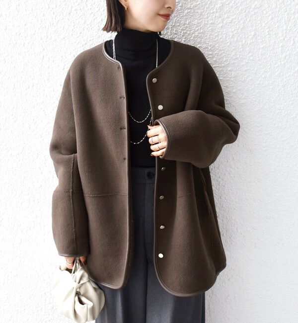 SHIPS for women「【一部WEB限定】〈手洗い可能〉NEW リバーシブル ボア ブルゾン」|ブルゾン・スタジャン|