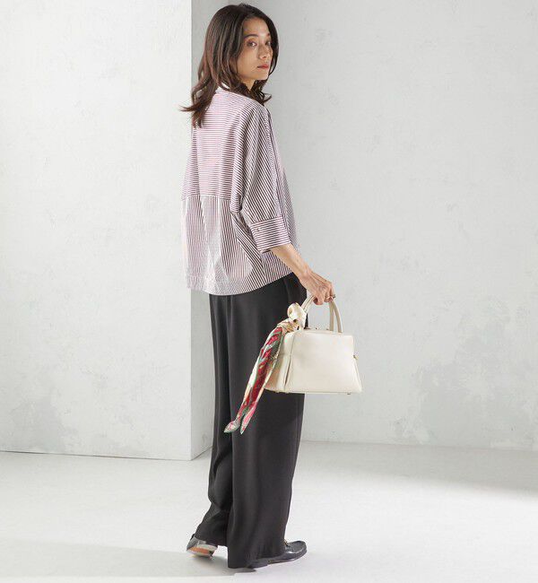 SHIPS for women「〈手洗い可能〉綿 ポリエステル ストライプ 羽織 シャツ」|シャツ・ブラウス|