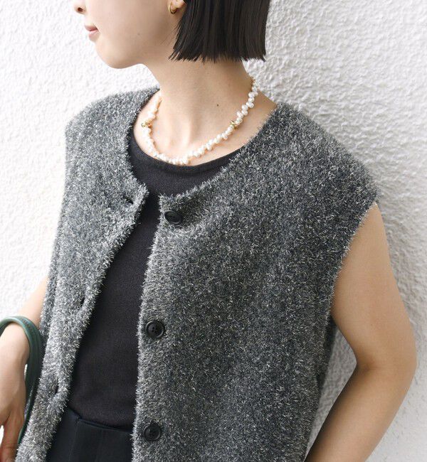 SHIPS for women「〈手洗い可能〉ラメ ニット ベスト」|ベスト・ジレ|