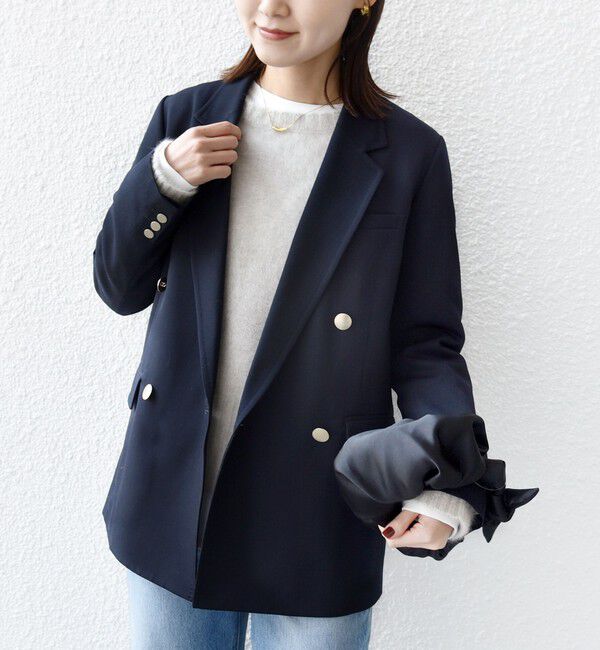 SHIPS for women「ウール ギャバジン ダブル ブレスト ジャケット」|テーラードジャケット|