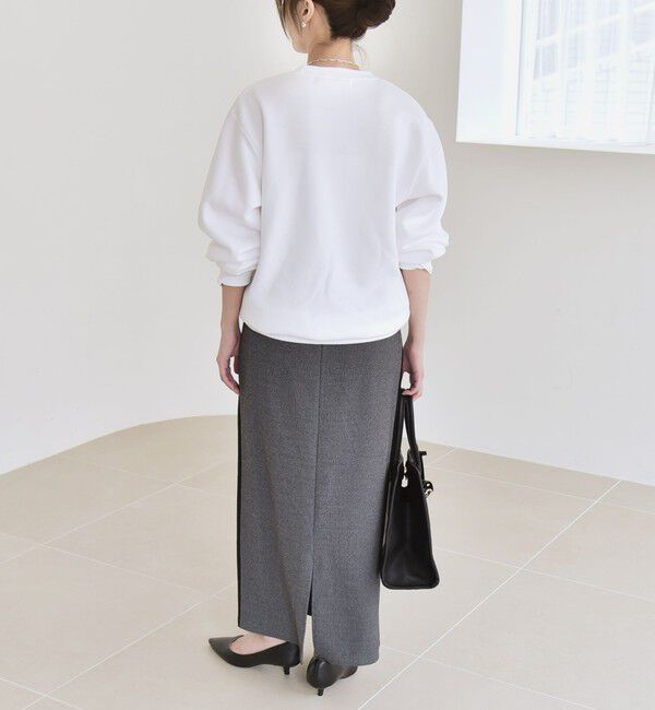 quaranciel「quaranciel:〈手洗い可能〉カット ジョーゼット サイド ライン タイト スカート」|タイト|