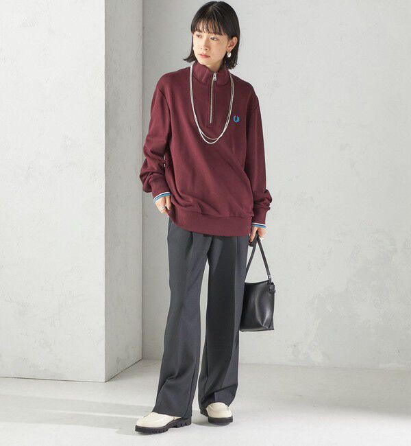 SHIPS for women「FRED PERRY: M3574 HALF ZIP SHIRT」|スウェット・ジャージ|