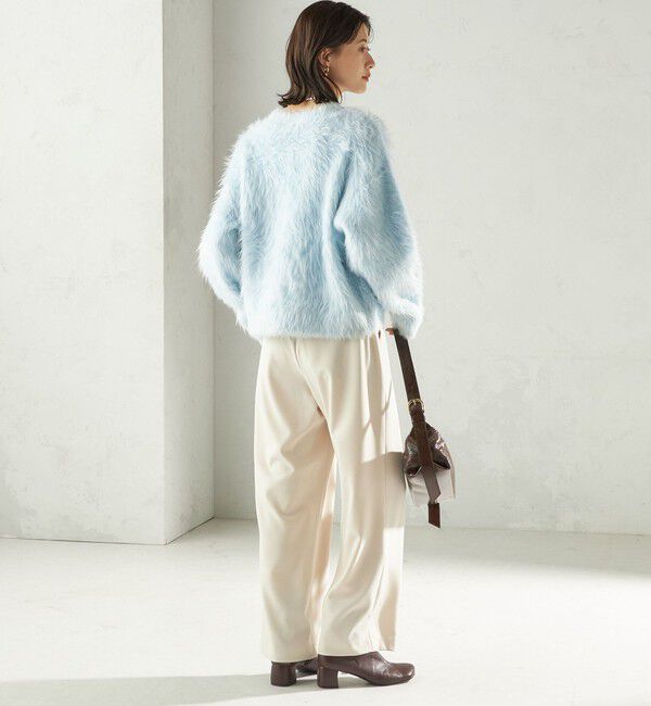 SHIPS for women「〈UVカット/防シワ加工〉梳毛調 ストレッチ ドロスト パンツ」|その他|