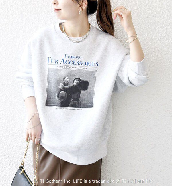 SHIPS any「GOOD ROCK SPEED: LIFE PC フォト ロゴ プリント スウェット」|スウェット・ジャージ|ライトグレー