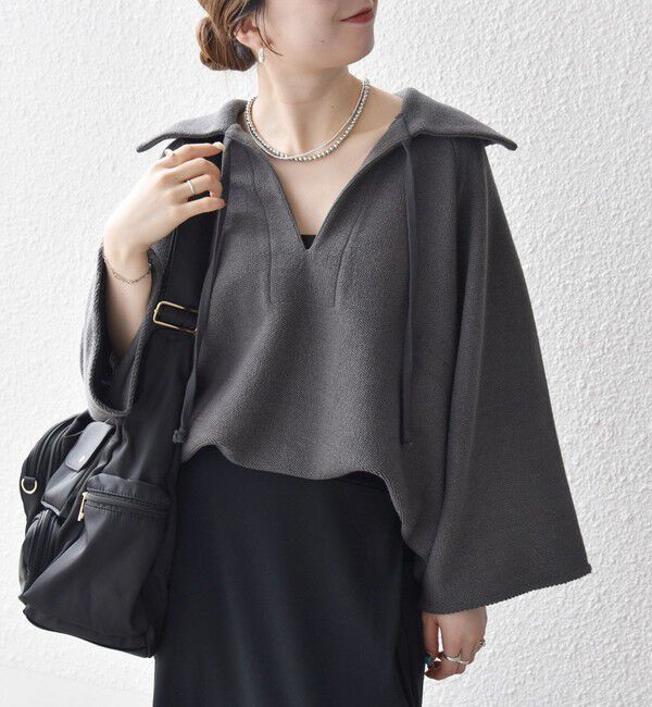 SHIPS any「SHIPS any:〈手洗い可能〉サカリバ スキッパー ビッグカラー プルオーバー」|Tシャツ・カットソー|