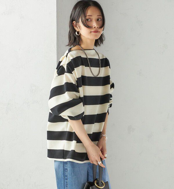 SHIPS for women「【SHIPS別注】onit:〈洗濯機可能〉ストレッチ ボーダー 3WAY カットソー」|Tシャツ・カットソー|