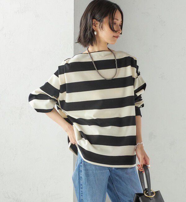 SHIPS for women「【SHIPS別注】onit:〈洗濯機可能〉ストレッチ ボーダー 3WAY カットソー」|Tシャツ・カットソー|