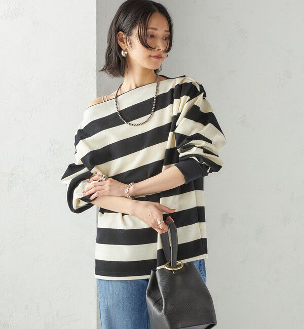SHIPS for women「【SHIPS別注】onit:〈洗濯機可能〉ストレッチ ボーダー 3WAY カットソー」|Tシャツ・カットソー|